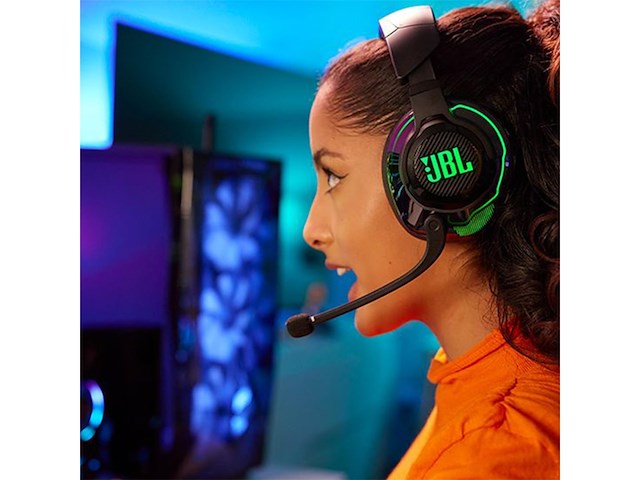 Jbl quantum 910p draadloze gaming headset bluetooth/2.4ghz usb over ear xbox pc & nintendo switch zwart/groen - afbeelding 2 van  6