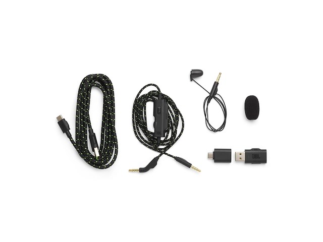 Jbl quantum 910p draadloze gaming headset bluetooth/2.4ghz usb over ear xbox pc & nintendo switch zwart/groen - afbeelding 3 van  6