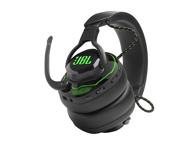 Jbl quantum 910p draadloze gaming headset bluetooth/2.4ghz usb over ear xbox pc & nintendo switch zwart/groen - afbeelding 4 van  6