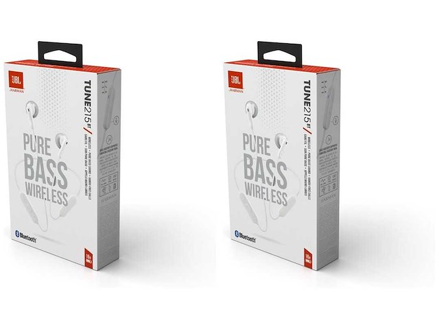 Jbl t215 - draadloze bluetooth in-ear oordopjes - wit - afbeelding 1 van  2