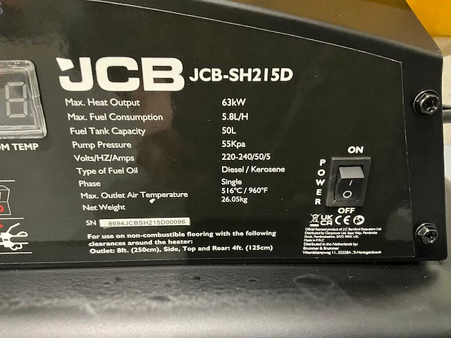 Jcb - 2025 - sh215d heteluchtkanon - afbeelding 10 van  19