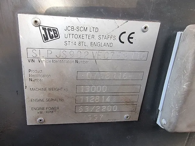 Jcb - js 130 - rupsgraafmachine - afbeelding 4 van  19