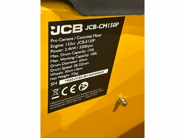 Jcb cm150p betonmixer - afbeelding 11 van  22
