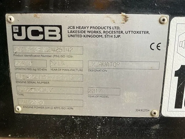 Jcb js 220 lc+ rupsgraafmachine - afbeelding 23 van  44
