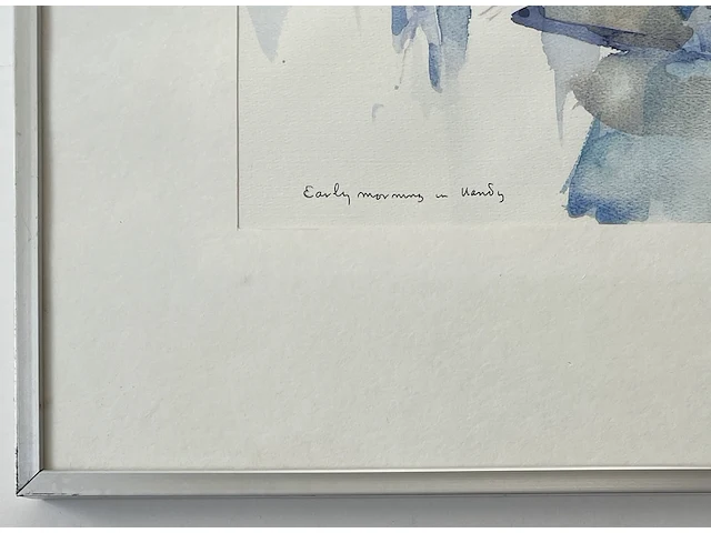 Jean pécasse, aquarel “bandung” , 1988. rechts-onder gesigneerd en voorzien van titel. - afbeelding 1 van  5