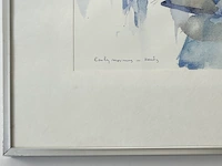 Jean pécasse, aquarel “bandung” , 1988. rechts-onder gesigneerd en voorzien van titel. - afbeelding 1 van  5