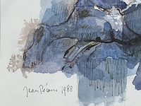 Jean pécasse, aquarel “different reasons” , 1988. gesigneerd links-onder met toevoeging jaartal. rechts-onder voorzien van titel. - afbeelding 3 van  5