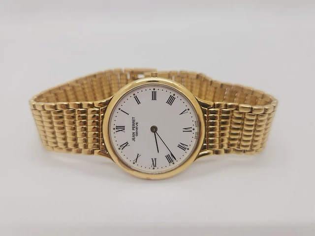 Jean perret geneve 10 micron gouden heren dresswatch - afbeelding 4 van  9