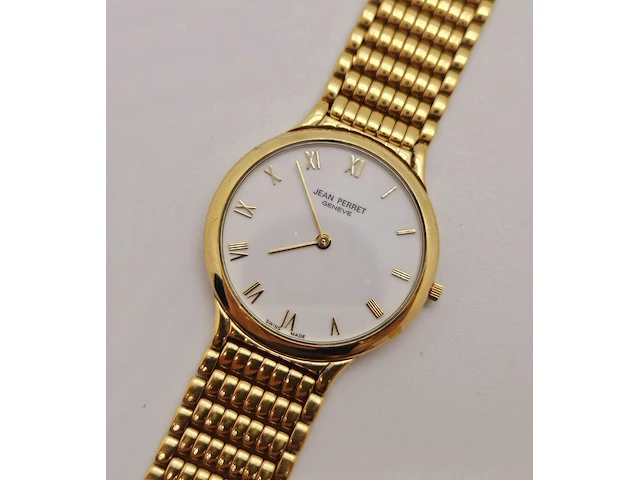 Jean perret geneve 10 micron gouden herenhorloge - afbeelding 2 van  8