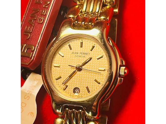 Jean perret geneve dameshorloge - volledig gouden doublé dresswatch - afbeelding 1 van  7