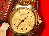 Jean perret geneve dameshorloge - volledig gouden doublé dresswatch - afbeelding 1 van  7