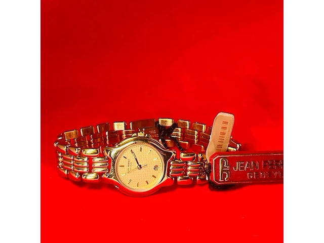 Jean perret geneve dameshorloge - volledig gouden doublé dresswatch - afbeelding 2 van  7