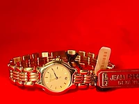 Jean perret geneve dameshorloge - volledig gouden doublé dresswatch - afbeelding 2 van  7