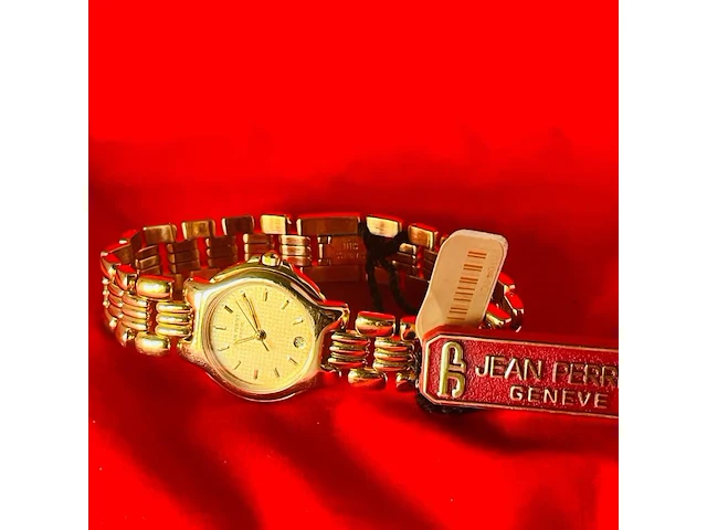 Jean perret geneve dameshorloge - volledig gouden doublé dresswatch - afbeelding 3 van  7