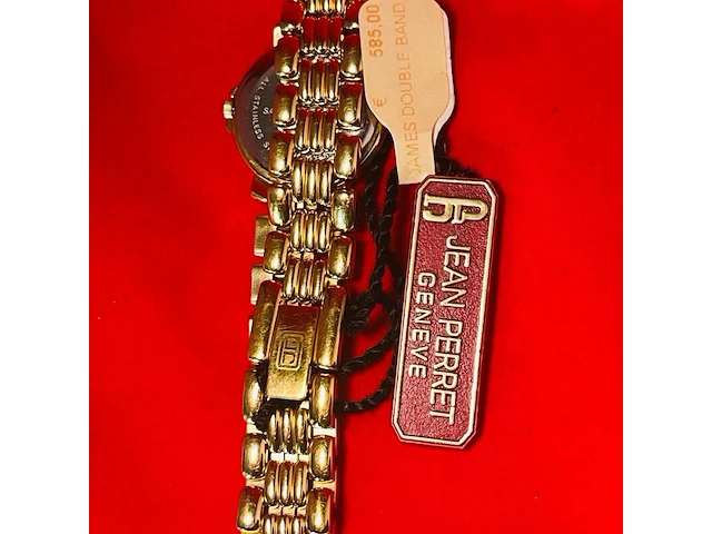 Jean perret geneve dameshorloge - volledig gouden doublé dresswatch - afbeelding 6 van  7