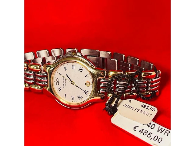 Jean perret geneve herenhorloge - gouden doublé two tone dresswatch - afbeelding 1 van  8