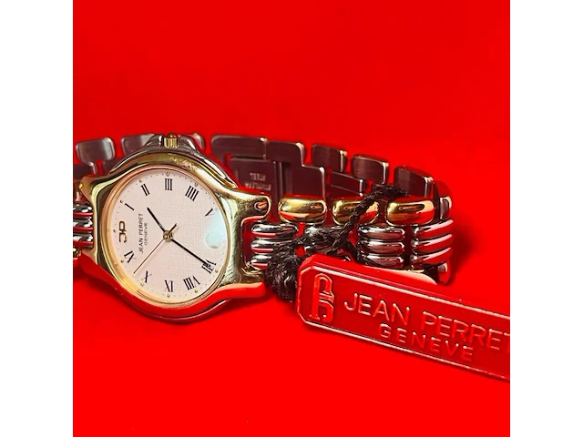 Jean perret geneve herenhorloge - gouden doublé two tone dresswatch - afbeelding 2 van  8