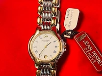 Jean perret geneve herenhorloge - gouden doublé two tone dresswatch - afbeelding 3 van  8