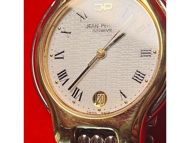Jean perret geneve herenhorloge - gouden doublé two tone dresswatch - afbeelding 6 van  8