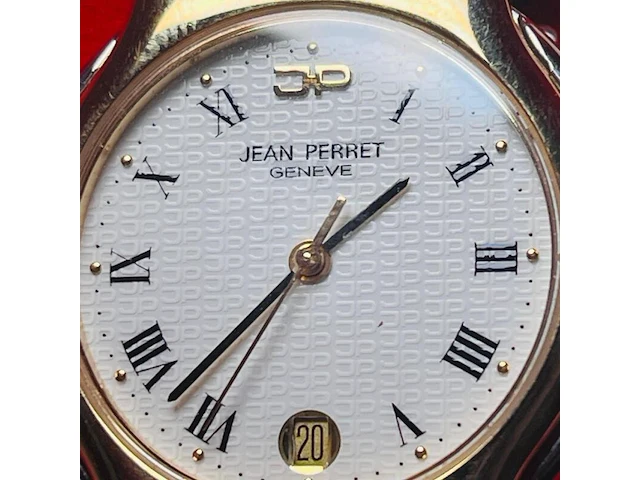 Jean perret geneve herenhorloge - gouden doublé two tone dresswatch - afbeelding 7 van  8