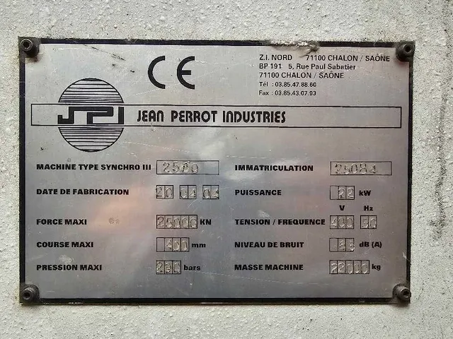 Jean perrot - synchro iii - cnc kantbank - 2004 - afbeelding 5 van  9
