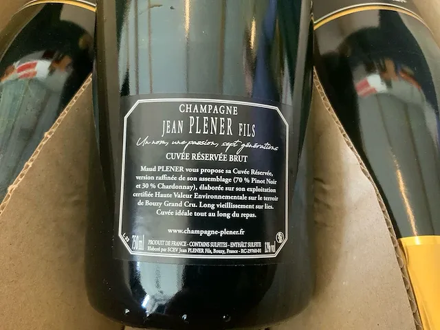 Jean plener cuvee reserve brut grand cru champagne (6x) - afbeelding 2 van  4