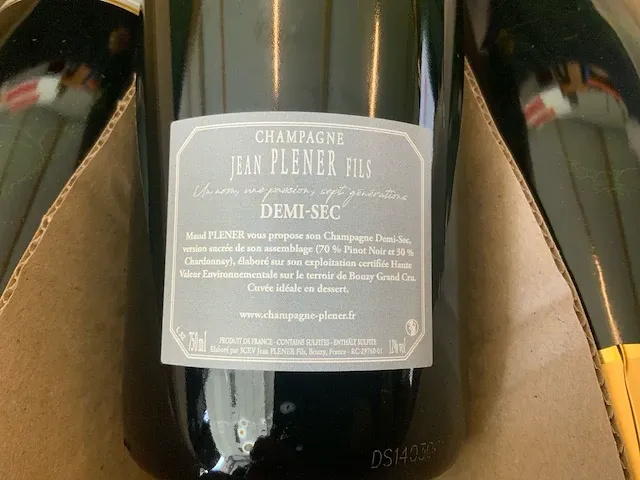 Jean plener cuvee reserve demi sec grand cru champagne (6x) - afbeelding 2 van  4