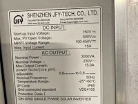 Jfy - 3000tl - omvormer t.b.v. zonnepanelen (1-fase) - afbeelding 3 van  3