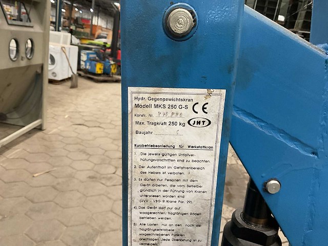 Jht mks250g-s werkplaatskraan met contragewicht - afbeelding 7 van  7