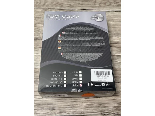 Jib boaacoustic hdmi-kabel 4k ultra hd 3d - type blackberry hdmi-4k bb-111-5.0m - afbeelding 2 van  3