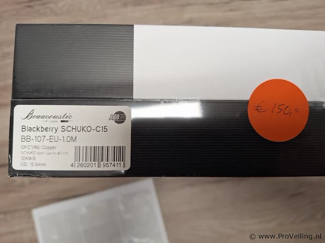 Jib boaacoustics stroomkabel type blackberry schuko c15 - bb-107-eu-1,0m - afbeelding 3 van  4