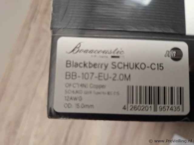 Jib boaacoustics stroomkabel type blackberry schuko c15 - bb-107-eu-2,0m - afbeelding 3 van  3
