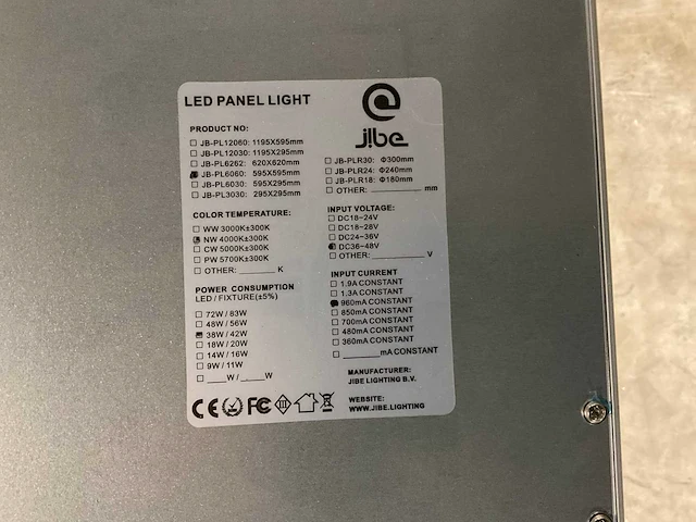 Jibe jb-pl6262 led paneel (26x) - afbeelding 3 van  3