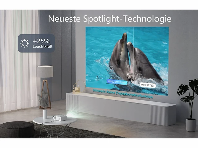 Jimveo wifi minibeamer c11 1080p full hd 250 inch display - afbeelding 3 van  3