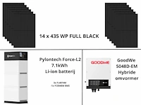 Jinko - set van 14 zonnepanelen (435 wp) met hybride omvormer en 7,1 kwh batterij - afbeelding 1 van  24