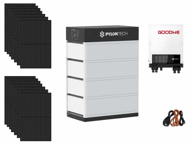 Jinko - set van 14 zonnepanelen (440 wp) - hybride omvormer - 14,2 kwh batterij - afbeelding 1 van  23
