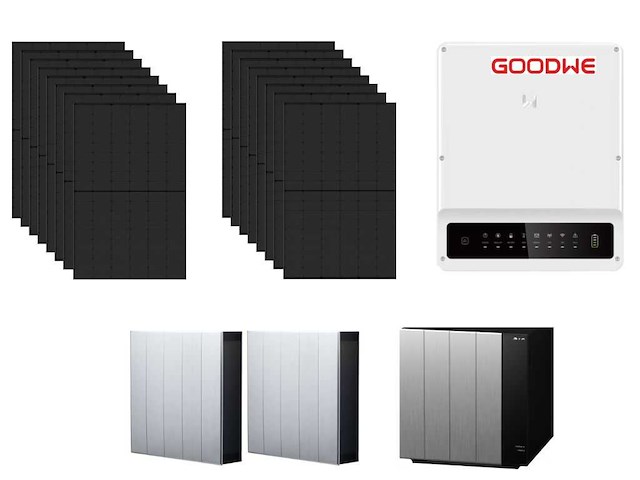 Jinko - set van 16 zonnepanelen (440 wp) met hybride omvormer en 8,6 kwh batterij. - afbeelding 1 van  20