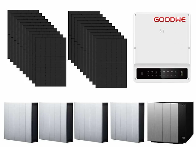 Jinko - set van 20 zonnepanelen (440 wp) - hybride omvormer - 17,2 kwh batterij - afbeelding 1 van  21