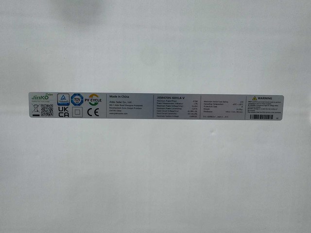 Jinko solar - set van 12 zonnepanelen (470 wp) - afbeelding 3 van  3