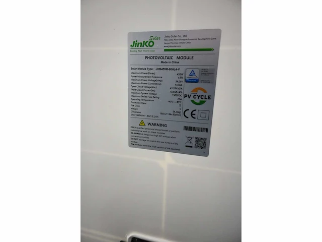 Jinko solar jkm455m-60hl4-v 455 wp zonnepaneel (2x) - afbeelding 3 van  4