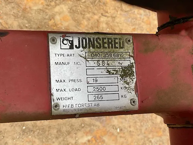 Jinsered 040/3586812 roterend boomstronk knijper - afbeelding 2 van  10