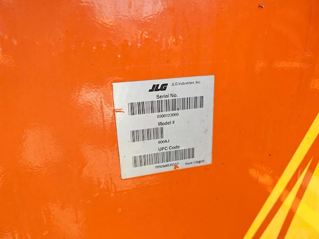Jlg - 2007 - 600aj - knikarmhoogwerker - afbeelding 3 van  24