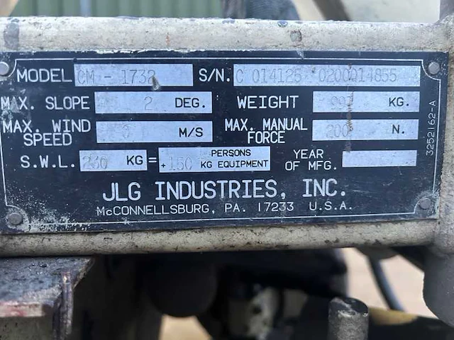 Jlg - cm-1732 - hoogwerker - afbeelding 3 van  14