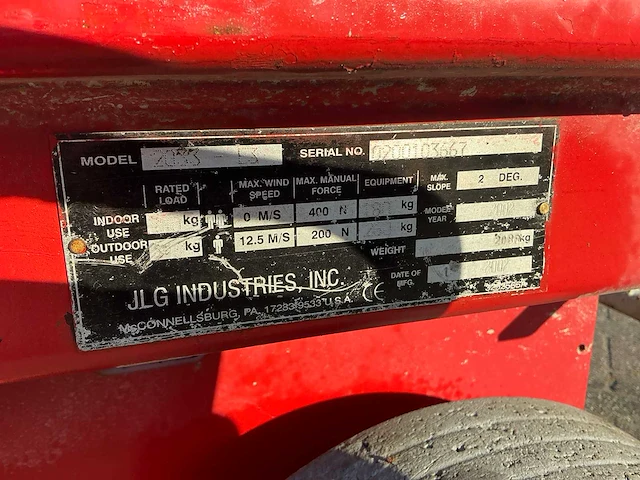 Jlg 2033e3 hoogwerker - afbeelding 7 van  15
