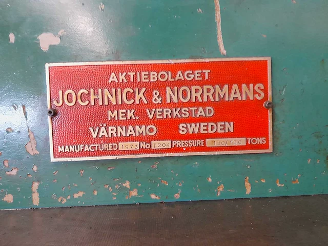 J&n w - 1973 - 150/100 - hydraulische pers dieptrek - afbeelding 4 van  5