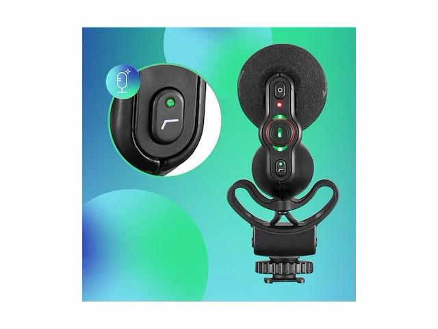 Joby wavo pro ds professionele richtmicrofoon voor cameramontage, rycote demperbevestiging, laagaf filter - afbeelding 3 van  5