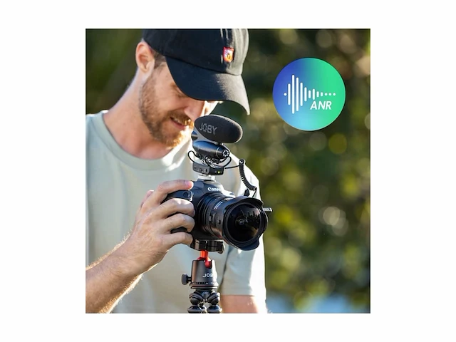 Joby wavo pro professionele richtmicrofoon voor cameramontage, staafmicrofoon met ingebouwde anr en met rycote dempingsbeugel - afbeelding 2 van  3