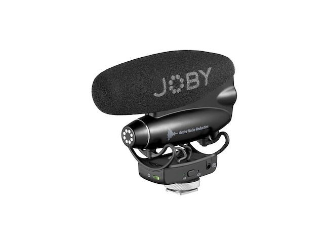 Joby wavo pro professionele richtmicrofoon voor cameramontage, staafmicrofoon met ingebouwde anr en met rycote dempingsbeugel, dynamische microfoons - afbeelding 1 van  4