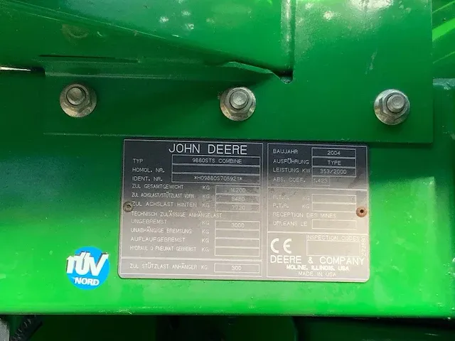 John deere - 9880sts - axiaal maaidorser - afbeelding 26 van  32