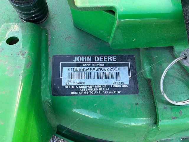 John deere 54d maaidek passend john deere 2025 tractor - afbeelding 3 van  11